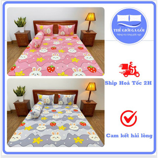 Bộ drap , ga trải giường thun hàn quốc mát lạnh