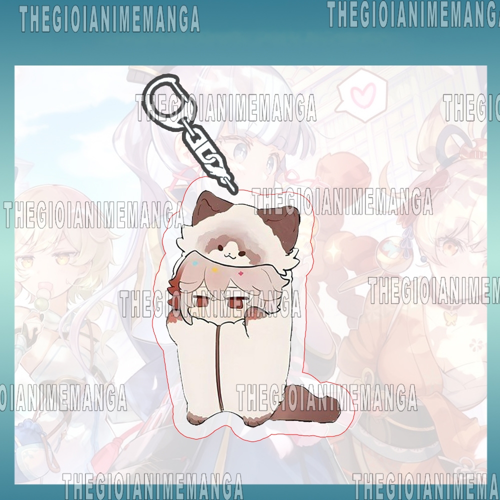 Móc khóa GENSHIN IMPACT ver Đồ thú liền thân game quà tặng chibi mica anime xinh xắn arcylic dễ thương