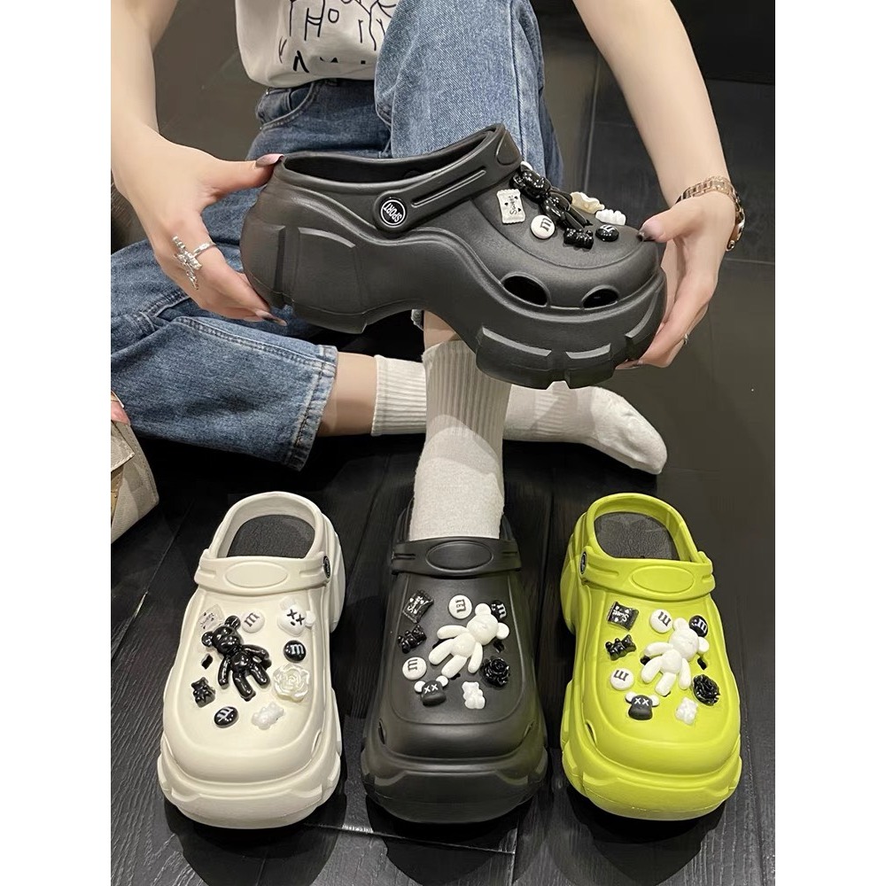 Dép sục đế dày 8CM dép bánh mì nữ đế độn siêu nhẹ tặng kèm STICKER _TĂNG 1 SZ