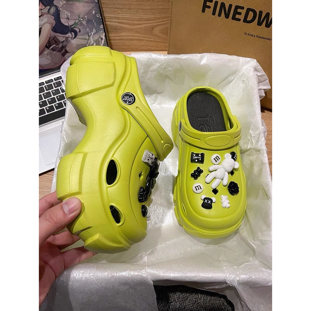 Dép sục đế dày 8CM dép bánh mì nữ đế độn siêu nhẹ tặng kèm STICKER _TĂNG 1 SZ