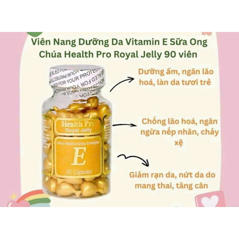 Vitamin E vàng mỹ chuẩn xịn dùng thoa ngoài tính viên