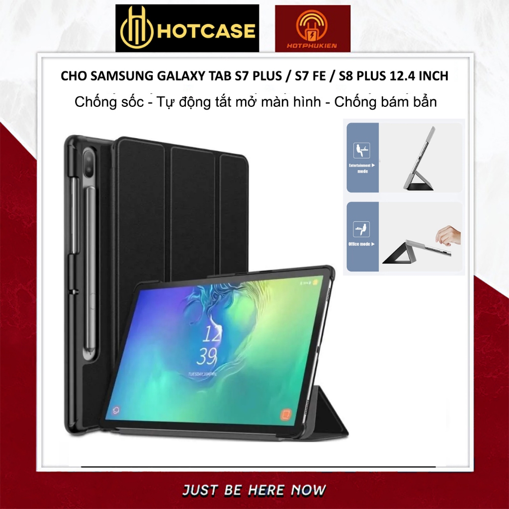 Case Bao da chống sốc cho Samsung Galaxy Tab S8 Plus / S7 Plus / S7 FE 12.4 inch hiệu HOTCASE - Hotphukien phân phối
