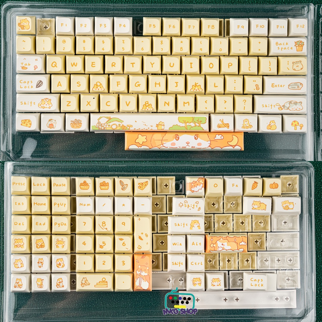 Keycap XDA Hamster nhựa PBT dyesub rẻ đẹp, 131 nút xda profile