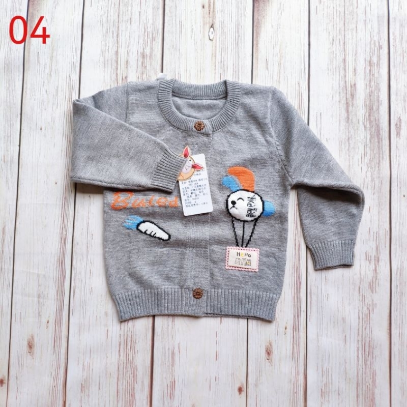 Áo cardigan cho bé trai bé gái 6-15kg áo len dài tay cài cúc