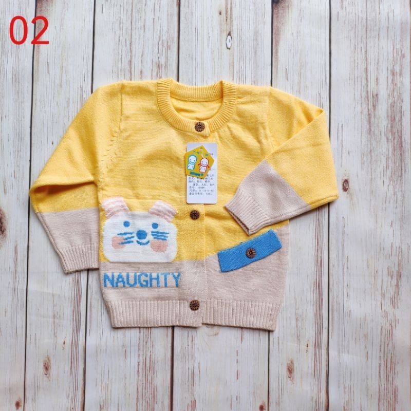 Áo cardigan cho bé trai bé gái 6-15kg áo len dài tay cài cúc