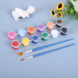 Bộ màu acrylic kèm cọ 12 màu