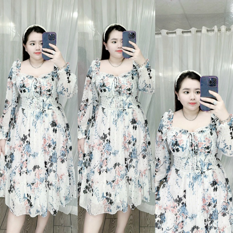 Đầm đan dây tay dài