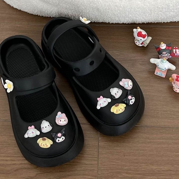 Dép sục KOROMI nữ đế cao 3.5cm, Tặng kèm sẵn Charm 3D như ảnh