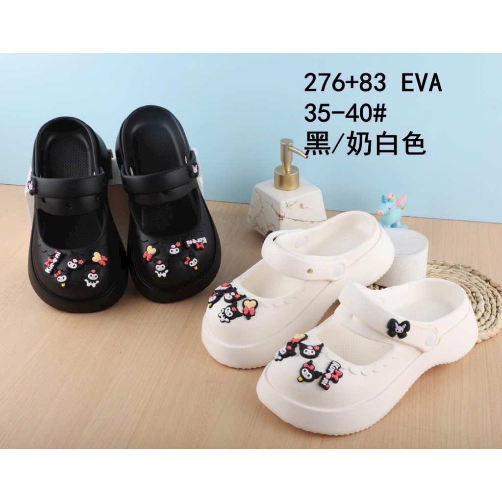 Dép sục KOROMI nữ đế cao 3.5cm, Tặng kèm sẵn Charm 3D như ảnh