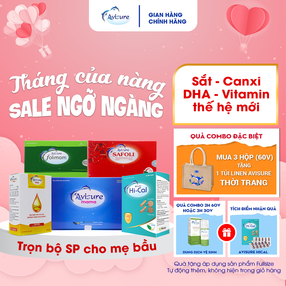 Tích điểm Trọn bộ sắt canxi DHA Vitamin tổng hợp cho bà bầu thế hệ mới cho phụ nữ trước mang thai, mang thai, cho con bú