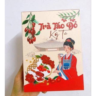 Trà táo đỏ kỷ tử đường nâu hộp 500gr.trà hoa cúc, trà gừng