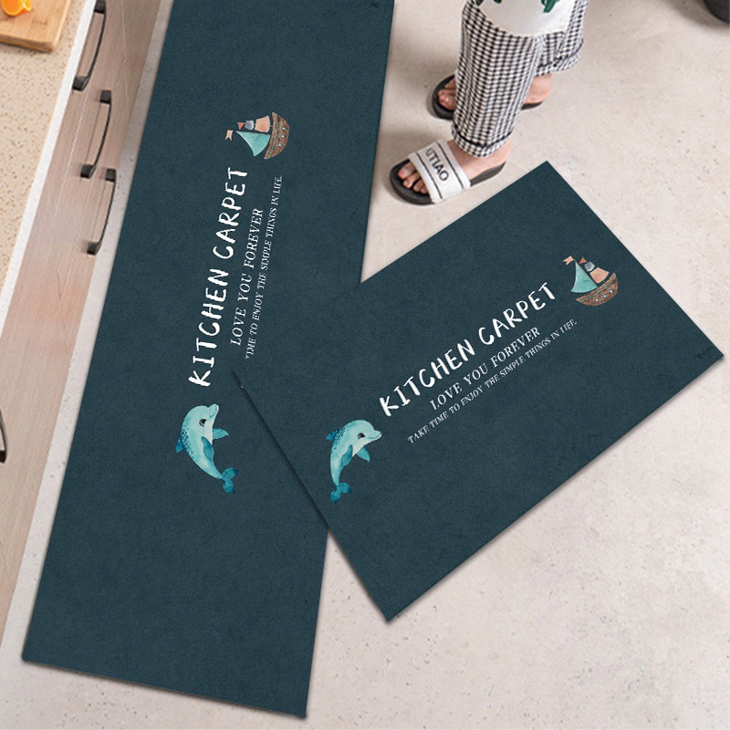 Set 2 thảm bếp hình thú dễ thương decor nhà bếp - Bộ 2 thảm hoạt hình mẫu mới lót bếp, phòng ngủ, nhà tắm đa năng