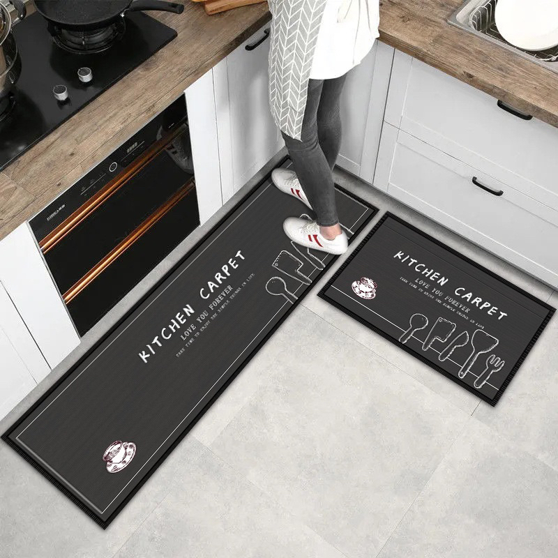 Set 2 thảm bếp hình thú dễ thương decor nhà bếp - Bộ 2 thảm hoạt hình mẫu mới lót bếp, phòng ngủ, nhà tắm đa năng