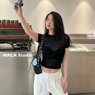 Áo kiểu lưới thêu hoa - terri top | nala studio
