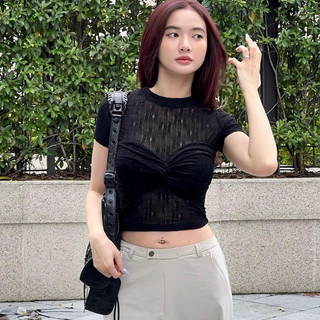 Áo kiểu lưới thêu hoa - Terri Top | NALA Studio