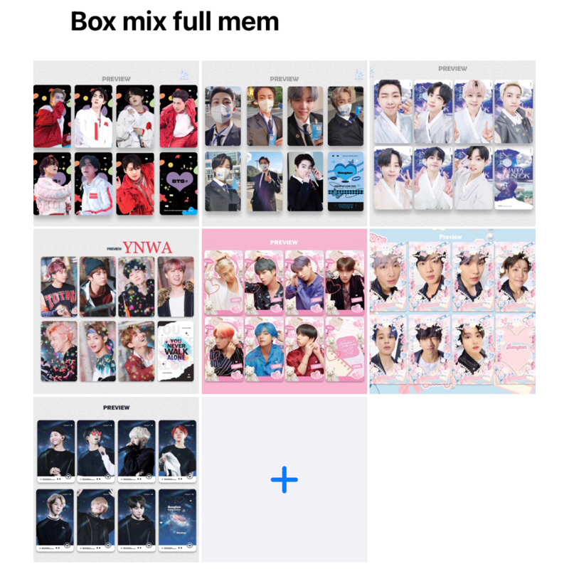 BOX MIX SET BTS 2