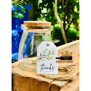 Hủ thuỷ tinh nắp gỗ trang trí/ hand made