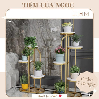 Giá kệ để chậu cây hoa cảnh trang trí trong nhà, ban công phong cách sang trọng bắc âu