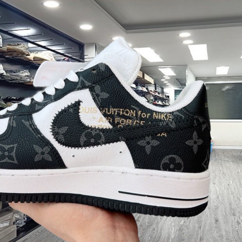 Giày Nike_AF1 LV Black, Giày Air Force 1 LV Đen, Xám Hàng Cao Cấp dễ phối đồ Full Box Bill - Yabi_Boutique