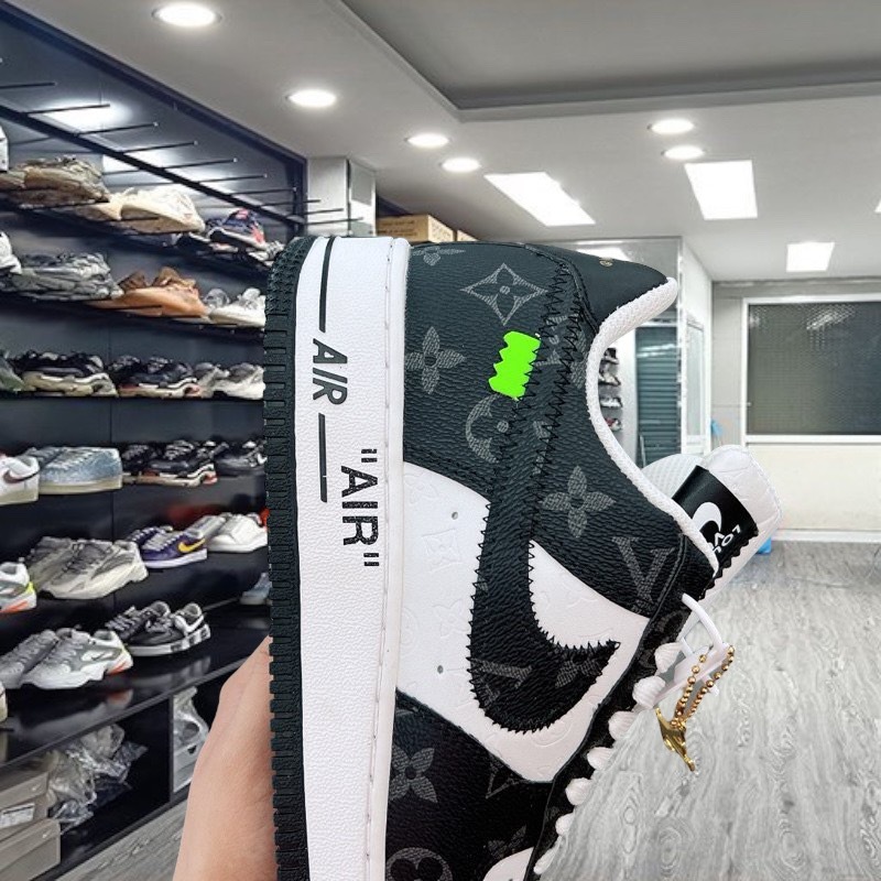 Giày Nike_AF1 LV Black, Giày Air Force 1 LV Đen, Xám Hàng Cao Cấp dễ phối đồ Full Box Bill - Yabi_Boutique