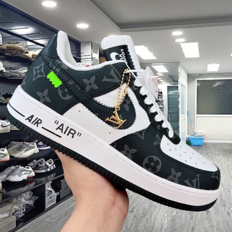 Giày Nike_AF1 LV Black, Giày Air Force 1 LV Đen, Xám Hàng Cao Cấp dễ phối đồ Full Box Bill - Yabi_Boutique