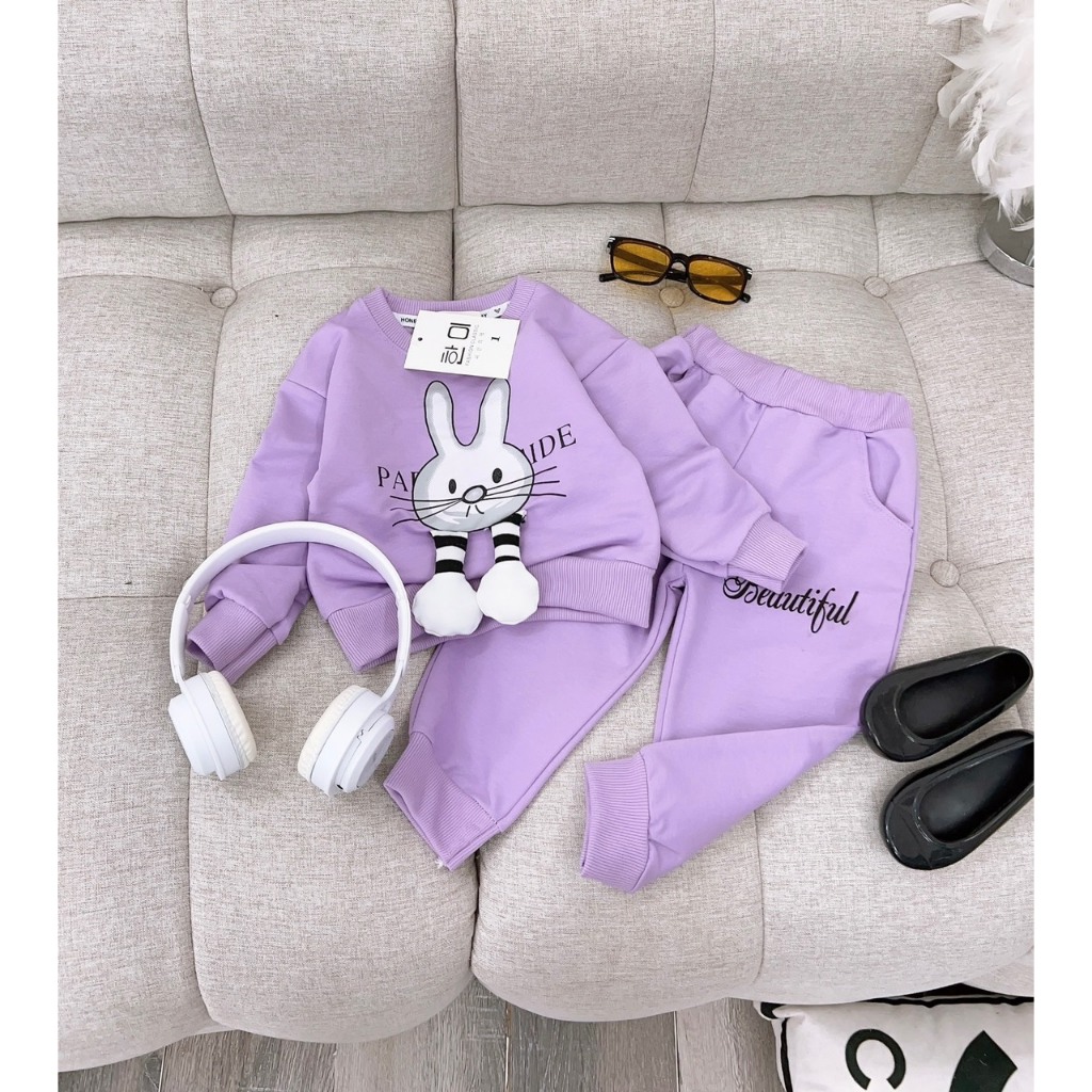 Bộ thỏ 2 tay thật bé gái