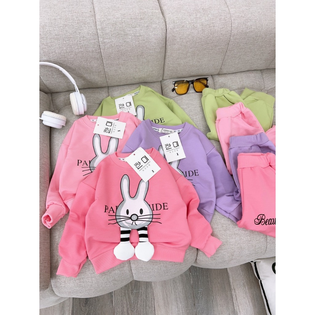 Bộ thỏ 2 tay thật bé gái