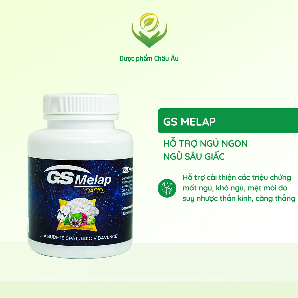 Viên Uống Hỗ Trợ Ngủ Ngon GS Melap Rapid Giúp Cải Thiện Chứng Mất Ngủ Hộp