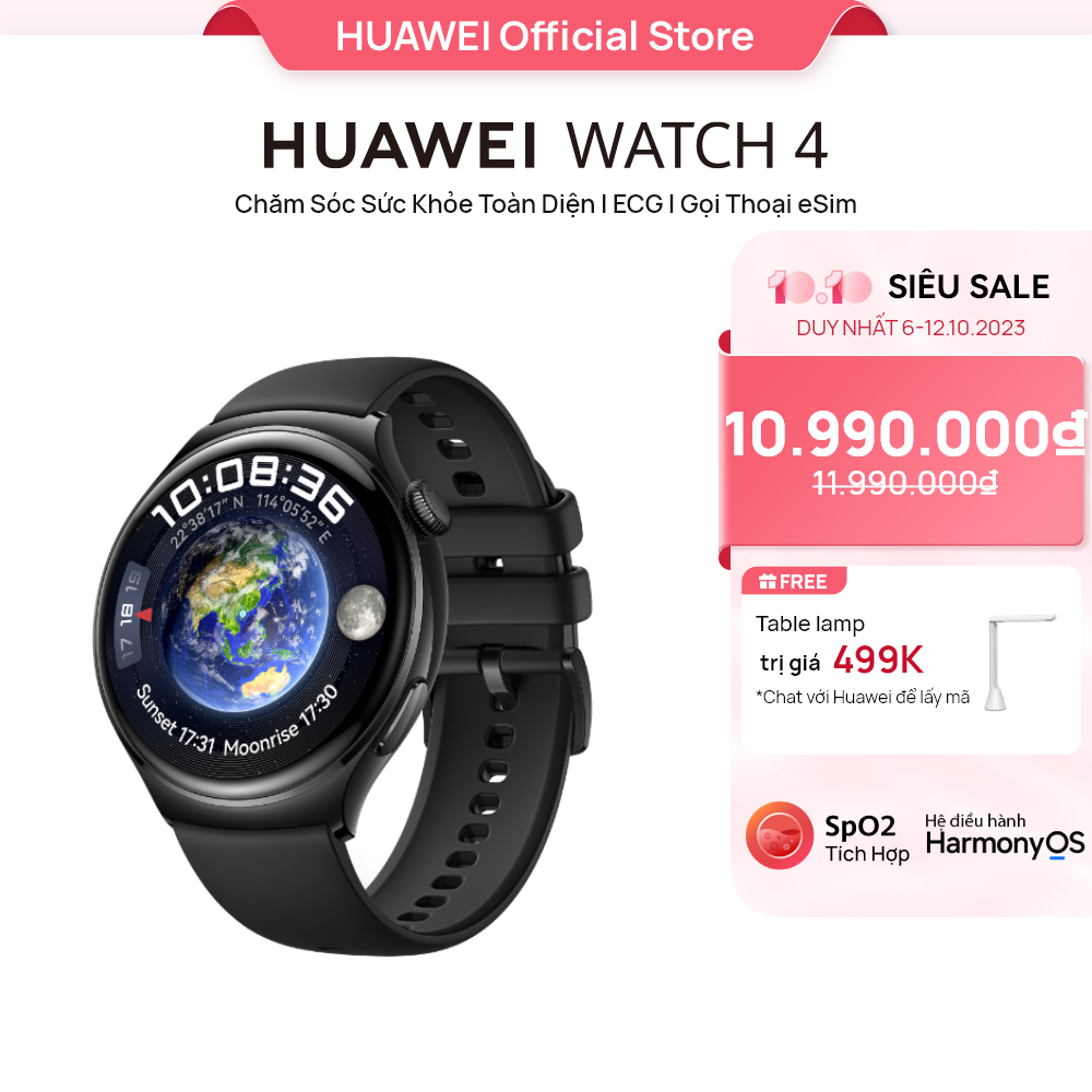 Đồng Hồ Thông Minh HUAWEI WATCH 4 |Chăm Sóc Sức Khỏe Toàn Diện | Gọi Thoại eSim