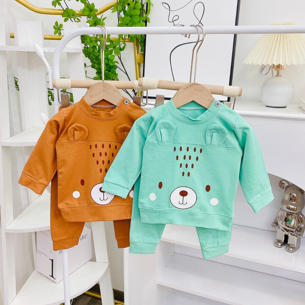 Bộ dài tay bé trai , bộ dài tay bé gái chất cotton từ 6kg đến 16kg - jkids