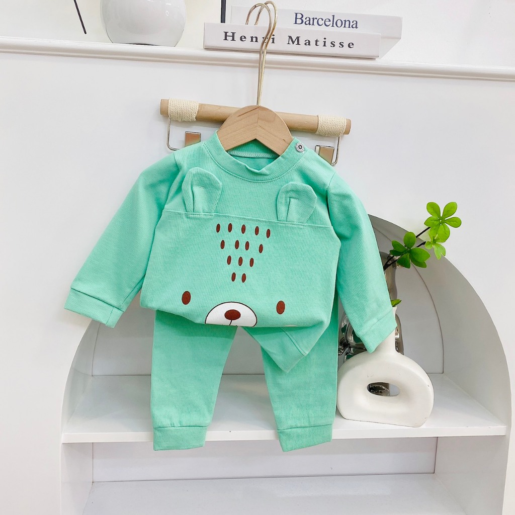 Bộ dài tay bé trai , bộ dài tay bé gái chất cotton từ 6kg đến 16kg - jkids