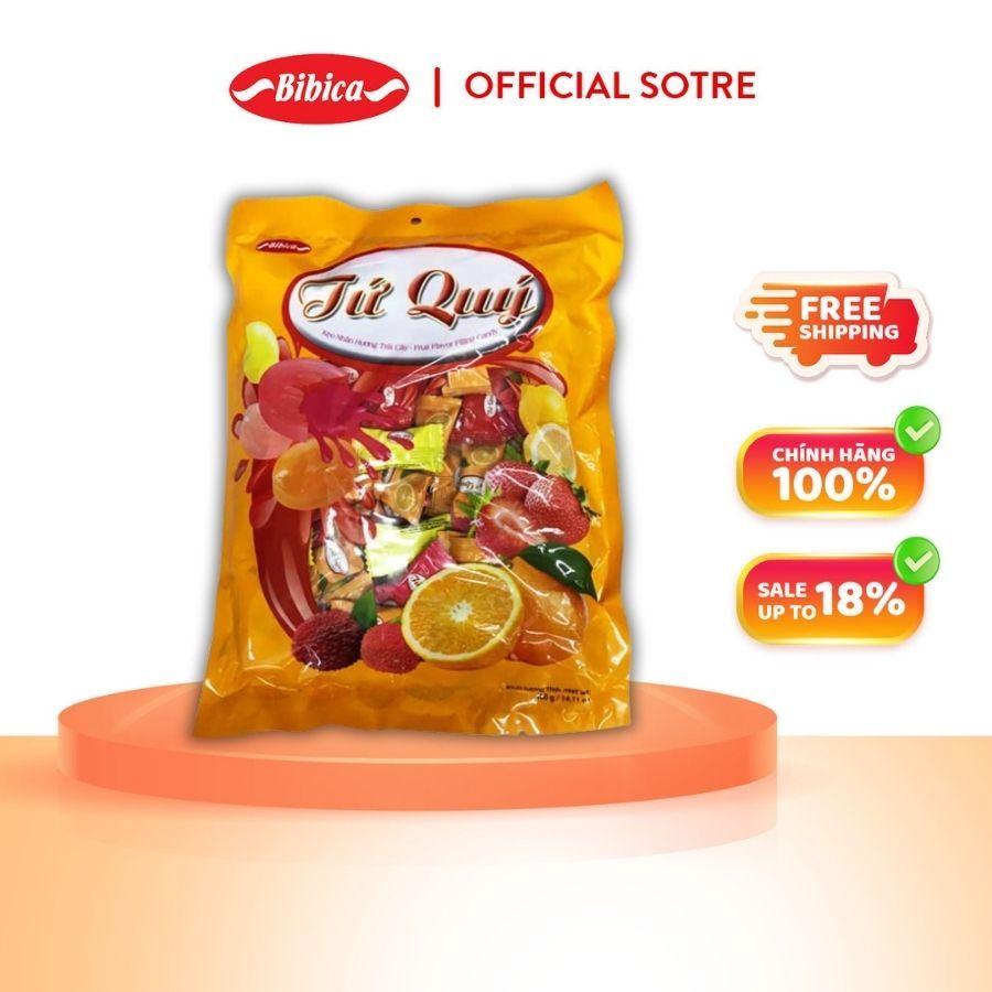 Kẹo Trái Cây Nhân Tứ Quý Bibica 400g