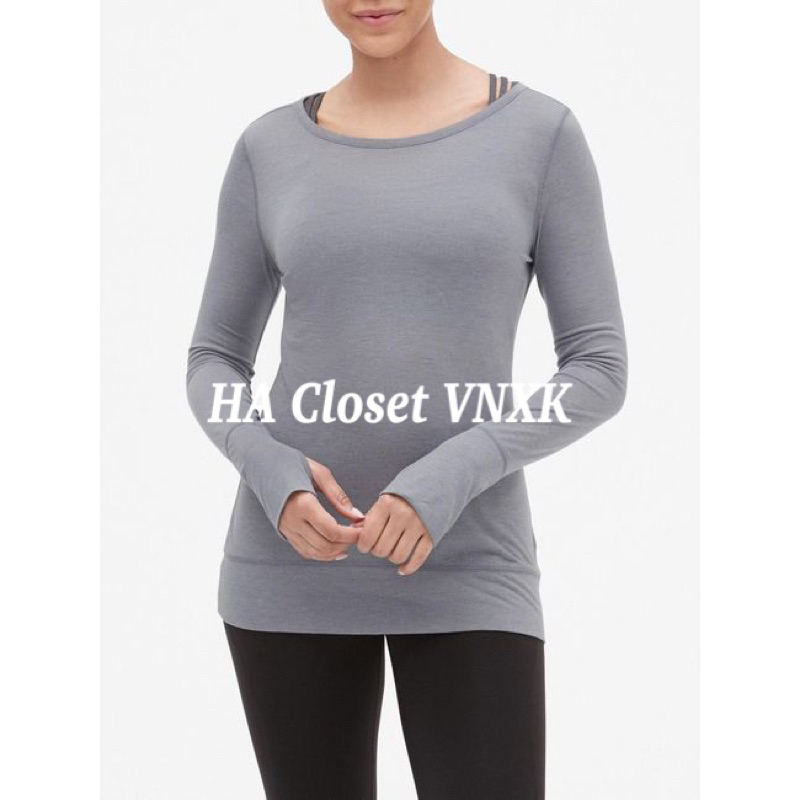 Áo Thể Thao Dài Tay G@P FiT Xỏ Ngón Tay