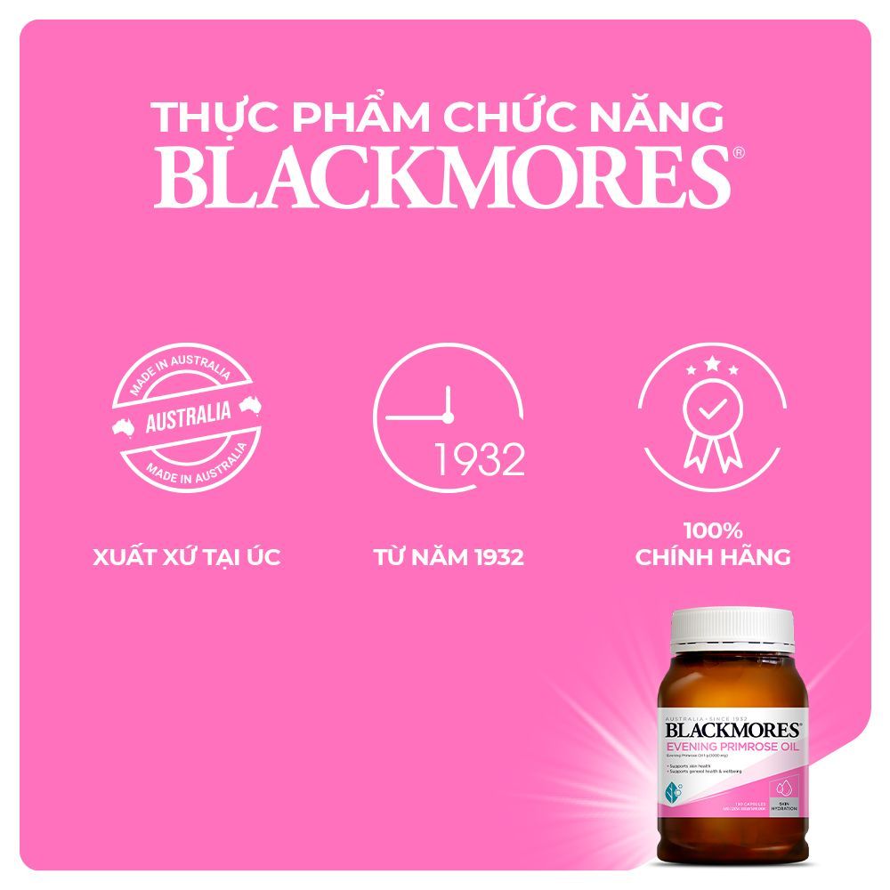 Tinh dầu hoa anh thảo blackmores evening primrose oil hỗ trợ cân bằng nội tiết tố nữ, hộp 190 viên Healthy carequatangme