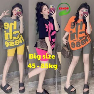 Đồ Bộ Mặc Nhà Nữ Eshop Đồ Bộ Nữ Bigsize Quần Lửng Ngố Thun Gân Thể Thao Trung Niên Đẹp Dễ Thương Đi Chơi Ngủ Cute Db48