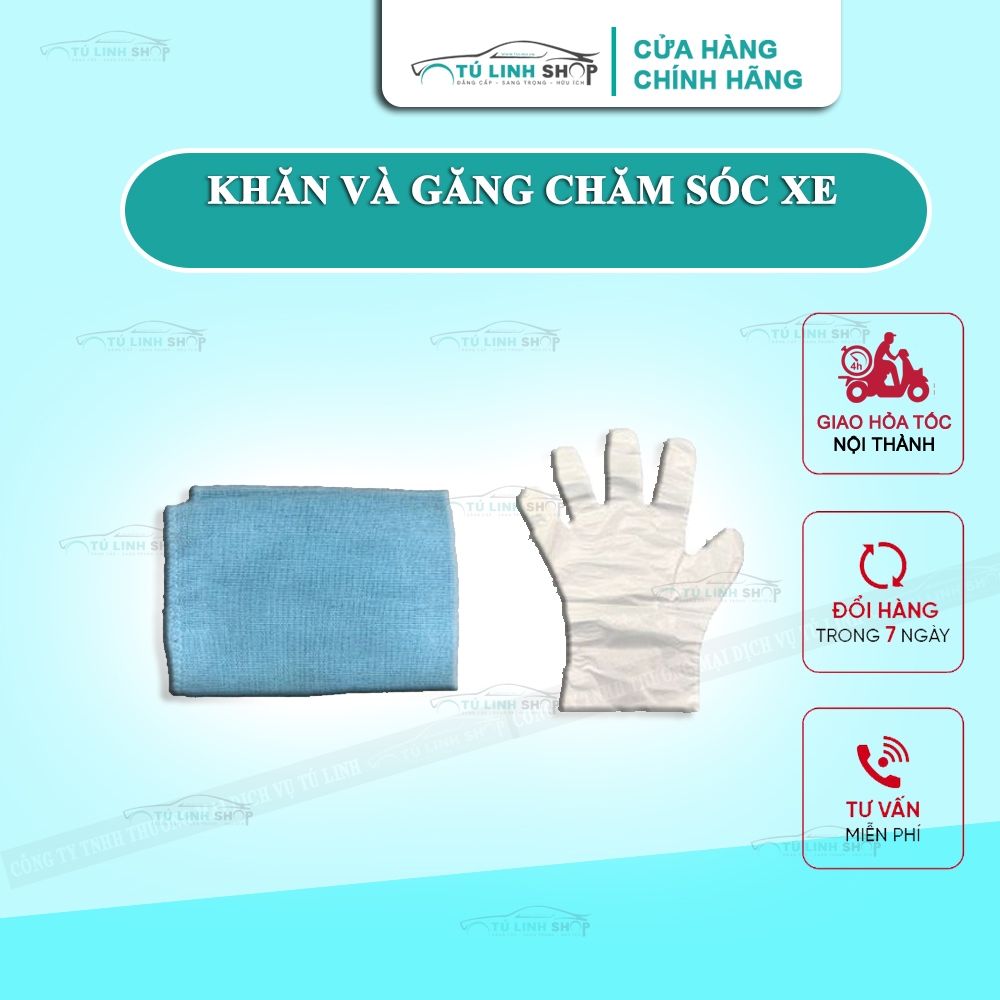 Dụng cụ khăn, găng tay dùng để chăm sóc, đánh bóng ô tô (nhiều loại lựa chọn)