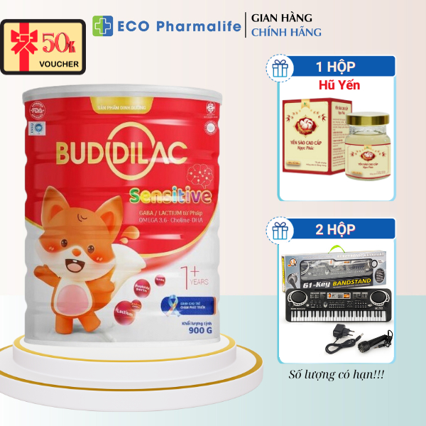 Sữa Bột Buddilac Sensitive - Sữa Chuyên Biệt Cho Trẻ Tự Kỷ, Hỗ Trợ Trẻ Chậm, Rối Loạn Phát Triển - Lon 900gr