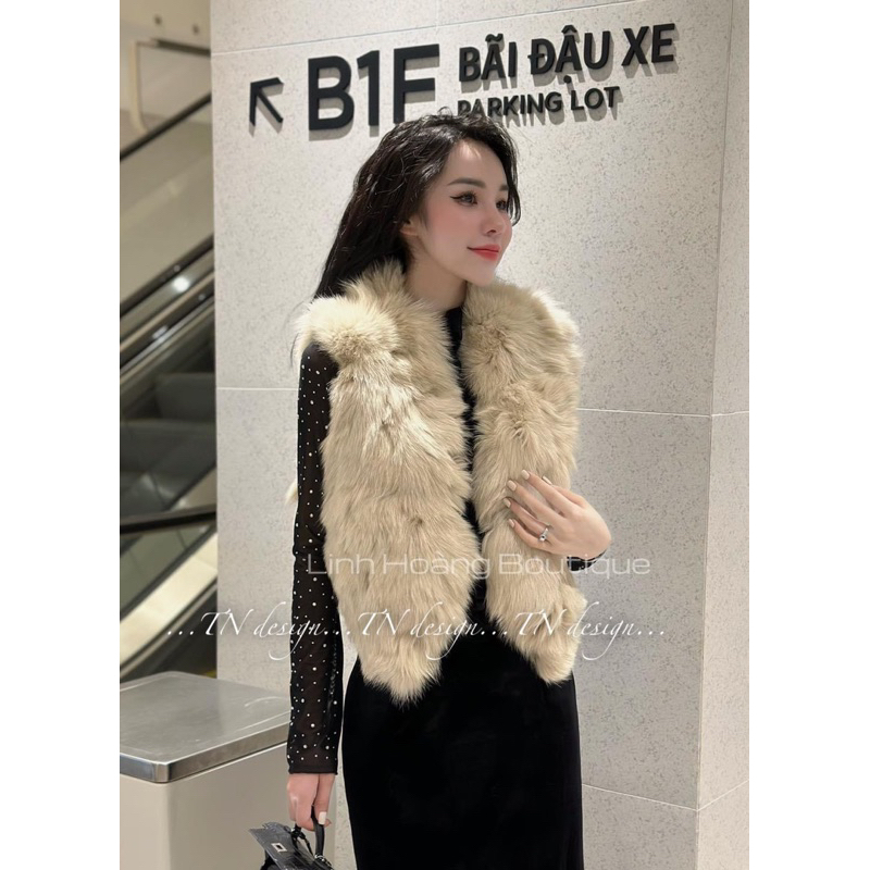 Áo Gile Lông Cáo Hàng QC Loại 1, áo khoác gile hót, áo khoác mùa đông