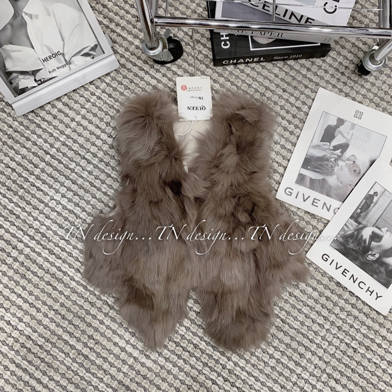 Áo Gile Lông Cáo Hàng QC Loại 1, áo khoác gile hót, áo khoác mùa đông