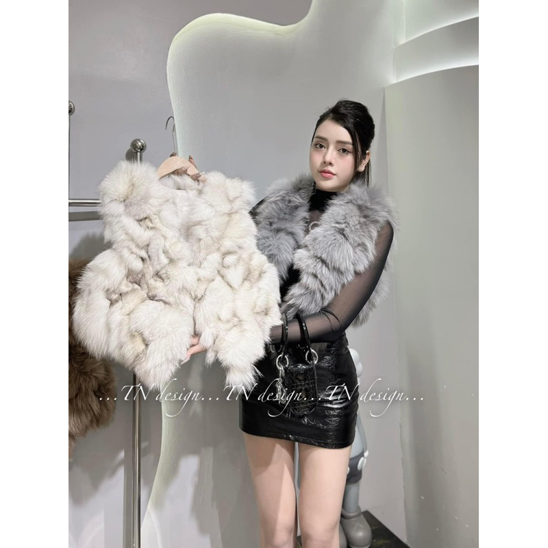 Áo Gile Lông Cáo Hàng QC Loại 1, áo khoác gile hót, áo khoác mùa đông