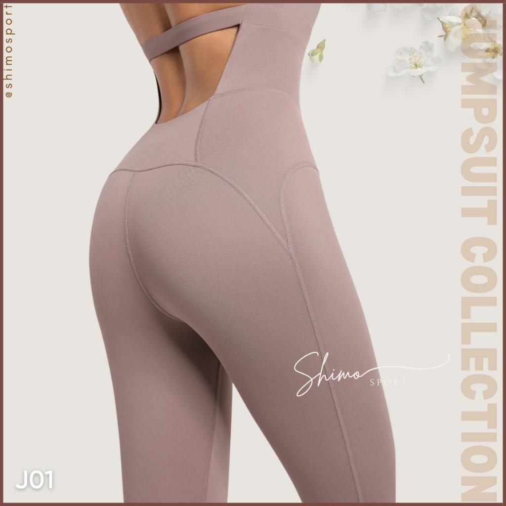 Jumpsuit nữ J01 hở lưng hàng Quảng Châu cao cấp vải co giãn 4 chiều, chuyên tập Gym Yoga