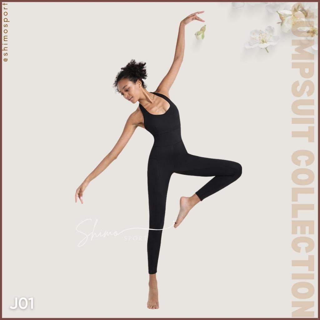 Jumpsuit nữ J01 hở lưng hàng Quảng Châu cao cấp vải co giãn 4 chiều, chuyên tập Gym Yoga
