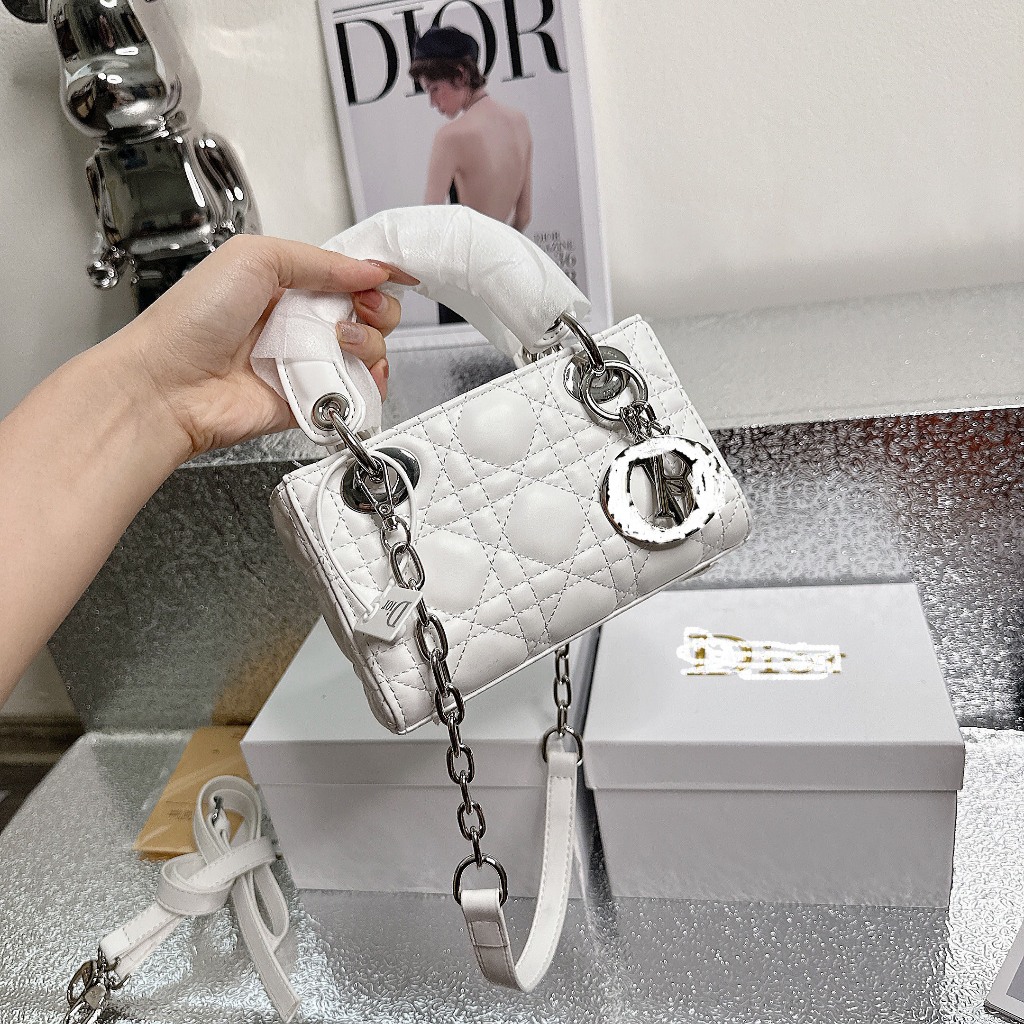 Túi xách túi đeo chéo super tag bạc 3 ô da lì fullbox chất đẹp