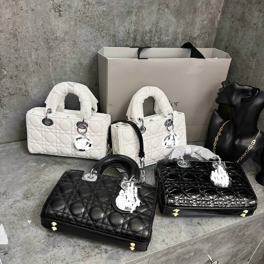 Túi xách túi đeo chéo super tag bạc 3 ô da lì fullbox chất đẹp