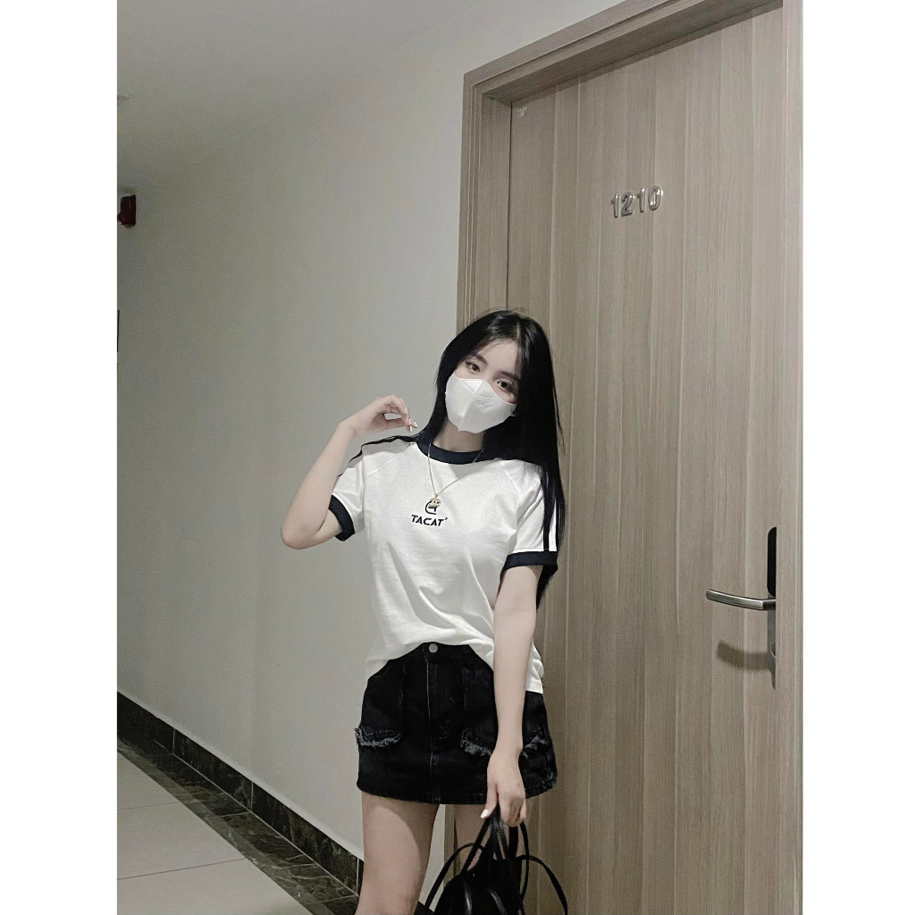 Áo Baby Tee, áo thun nữ dáng baby tee Tacat tay RAGLAN phối viền chất thun tăm mã SA850 HMStyle