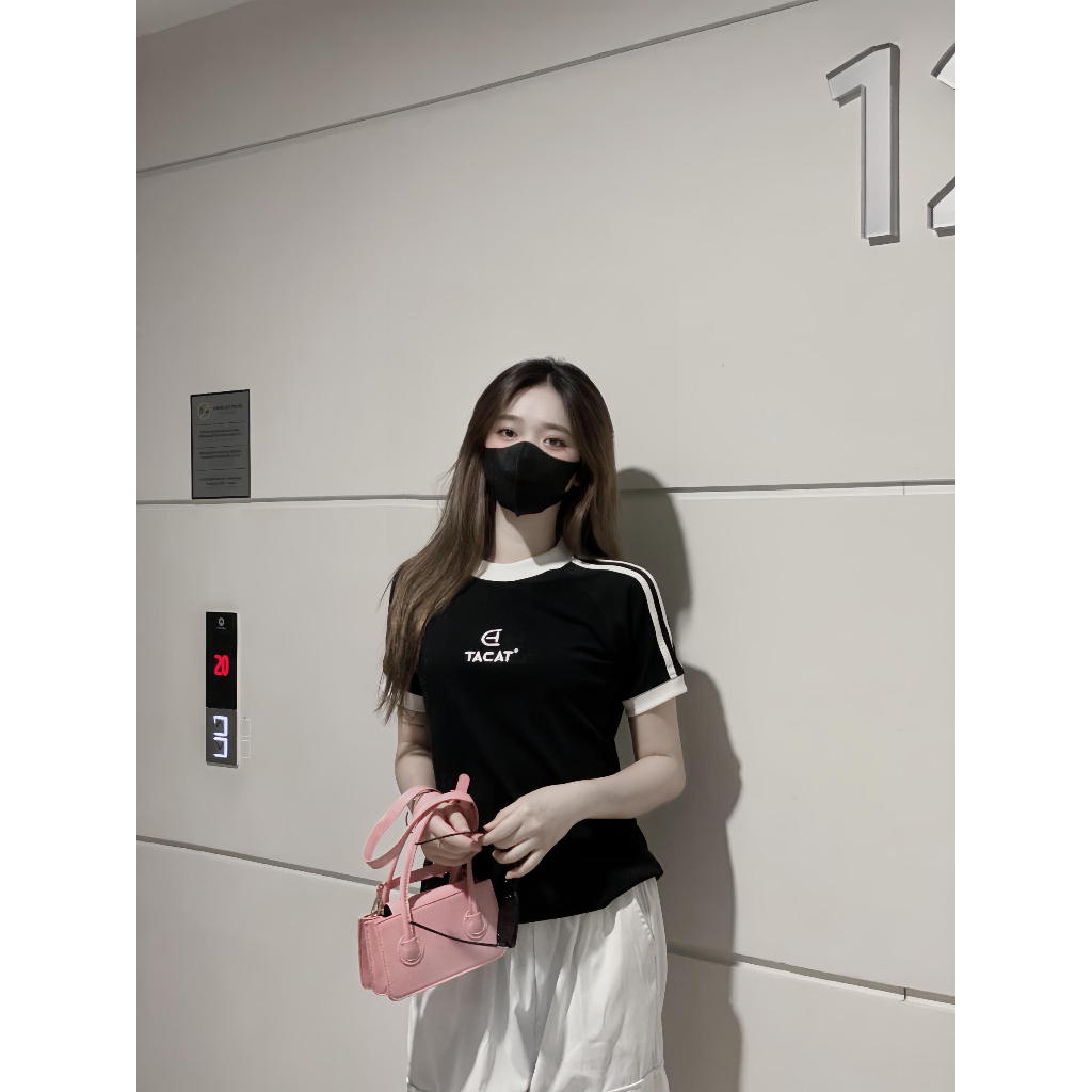Áo Baby Tee, áo thun nữ dáng baby tee Tacat tay RAGLAN phối viền chất thun tăm mã SA850 HMStyle