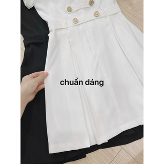 Váy cổ tàu cúc đồng