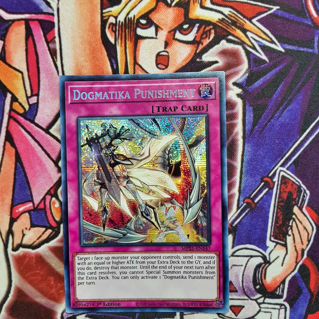 Thẻ bài Yugioh chính hãng | Dogmatika Punishment | MP21 Secret rare.
