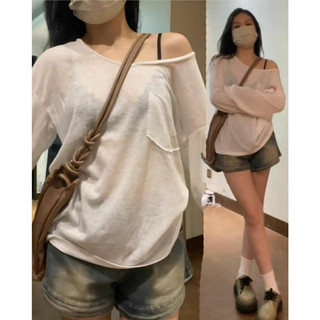 Áo phông giấy basic nữ tính thanh lịch quảng châu, loại chất giấy cao cấp nhẹ mờ dai