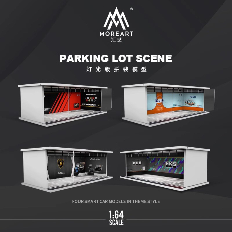 Diorama parking 1:64 có đèn